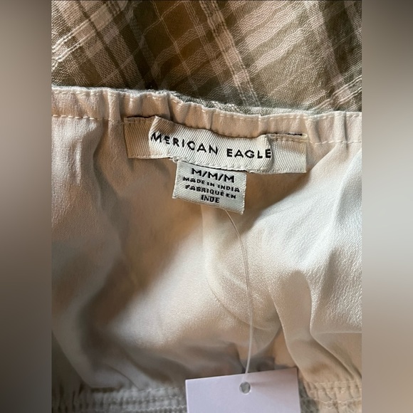 American Eagle Plaid Babydoll Mini Dress NWT - Picture 5 of 8